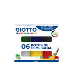 TINTA GUACHE 06 CORES SORTIDO 15ML GIOTTO