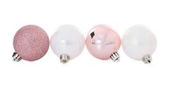 BOLA PLASTICA LISA 5CM COM 12 WINCY MISTA ROSA CLARO/BRANCO