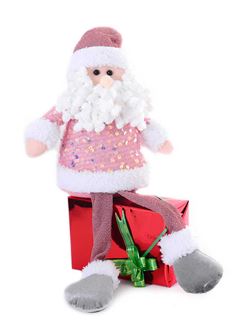 ENFEITE BONECO PAPAI NOEL 38CM WINCY QUARTZO ROSA