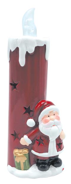 ENFEITE VELA STAR 21CM COM LED WINCY PAPAI NOEL