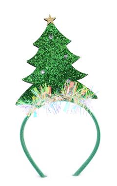 TIARA DECORADA WINCY 12X26CM ARVORE NATAL 4 LEDS SORTIDO