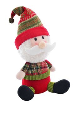 ENFEITE BONECO PAPAI NOEL 30CM WINCY BIG HEAD SENTADO