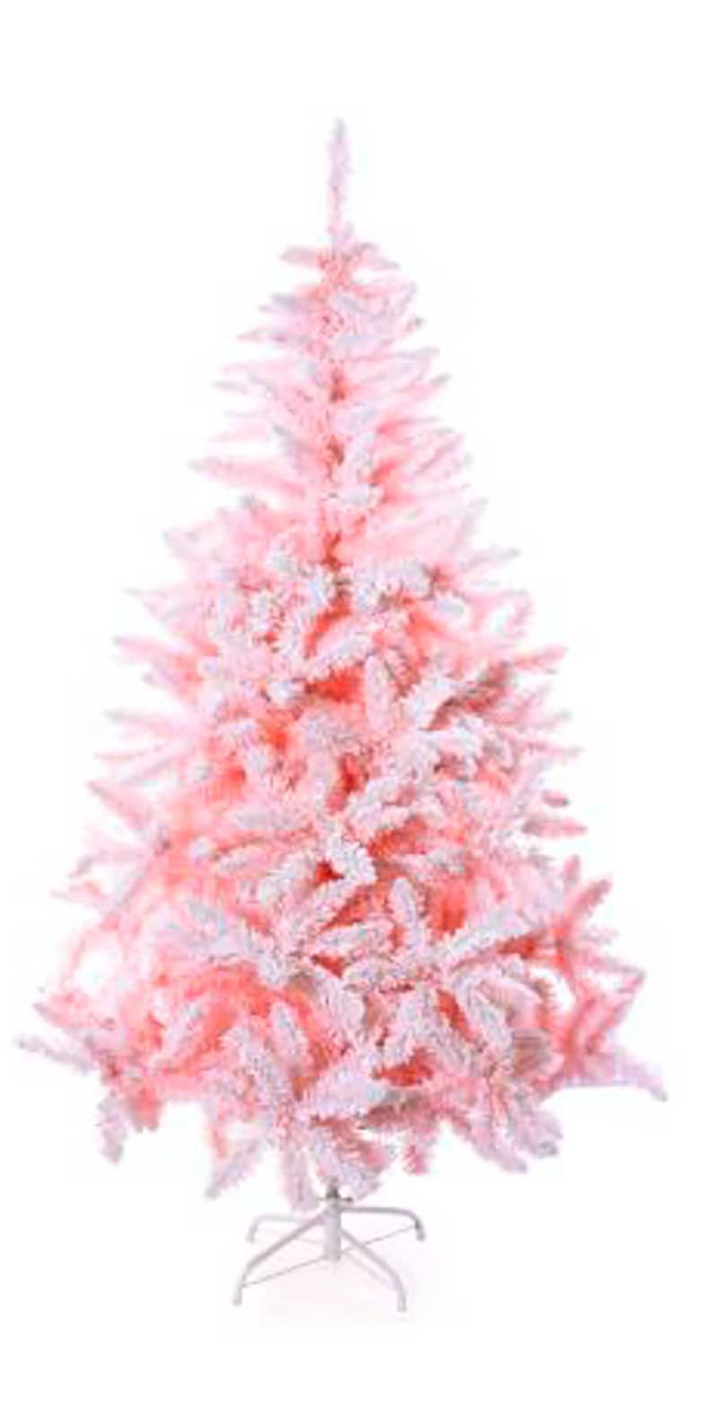 Arvore De Natal Pinheiro Andes Rosa Nevada 150cm 935 Galhos – Cromus  1025840 - Papelaria Criativa