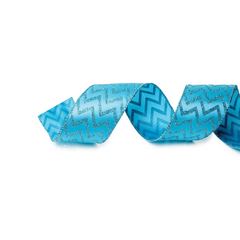 FITA ARAMADA NATAL ESTAMPADA 63MM MISSONI AZUL CLARO CROMUS