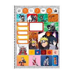 CADERNO 01X1 ESPIRAL 80 FOLHAS CAPA DURA NARUTO 23 SD