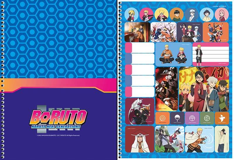 Caderno Boruto Filho Do Naruto Escolar 80 Folhas 1 Matéria