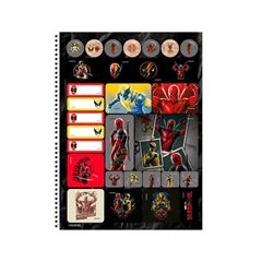 CADERNO CAPA DURA ESPIRAL 01X1 80 FOLHAS DEADPOOL 25 ANIMATIVA