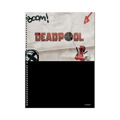 CADERNO CAPA DURA ESPIRAL 01X1 80 FOLHAS DEADPOOL 25 ANIMATIVA