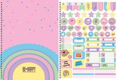 CADERNO 01X1 ESPIRAL 80 FOLHAS CAPA DURA BE HAPPY 24 SD