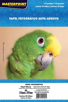 GLOSSY PAPER PHOTO ADESIVO A4 115G COM 20 MASTERPRINT