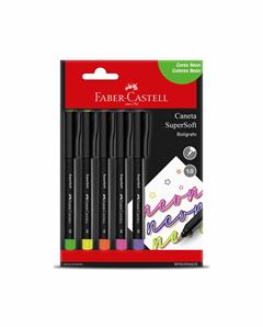 CANETA HIDROGRAFICA FABER SUPERSOFT PEN 1.0MM NEON