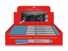 MARCADOR PERMANENTE MULTIUSO FABER METALICA AZUL