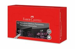 MARCADOR PERMANENTE MULTIUSO FABER METALICA ROSA