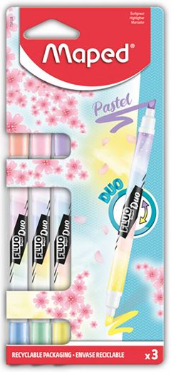 CANETA MARCA TEXTO MAPED PASTEL DUO PEPS