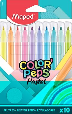 CANETA HIDROGRAFICA MAPED COLOR PEPS 12 CORES PASTEL