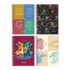 CADERNO 10X1 ESPIRAL 160 FOLHAS CAPA DURA COLEGIAL HARRY POTTER 24 JANDAIA