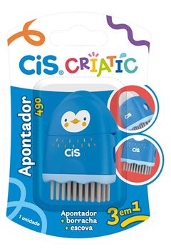 APONTADOR COM DEPOSITO CIS 490 3X1 CRIATIC + BORRACHA SORTIDO