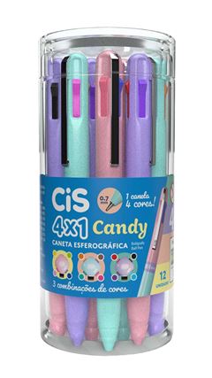 CANETA ESFEROGRAFICA CIS 4X1 RETRATIL CANDY