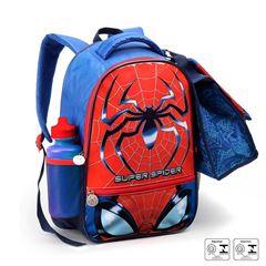 MOCHILA COSTAL SEANITE INFANTIL+LANCHEIRA+ESTOJO KT40459 SUPER SPIDER SORTIDA