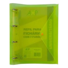 FICHARIO ACP 4 ARGOLAS PVC 96 FOLHAS LIGHTS AMARELO