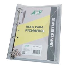 FICHARIO ACP 4 ARGOLAS PVC 96 FOLHAS JOY CRISTAL