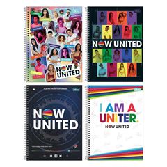 CADERNO 01X1 ESPIRAL 80 FOLHAS CAPA DURA NOW UNITED 23 TILIBRA