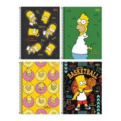 CADERNO 01X1 ESPIRAL 80 FOLHAS CAPA DURA SIMPSONS 25 TILIBRA