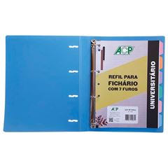 FICHARIO ACP 4 ARGOLAS PP 96 FOLHAS SWEET AZUL