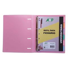 FICHARIO ACP 4 ARGOLAS PP 96 FOLHAS SWEET ROSA