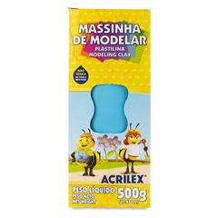 MASSA MODELAR ROLO 500G ACRILEX AZUL COBALTO