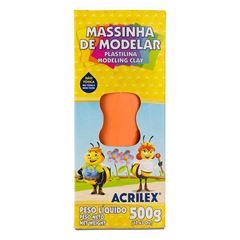 MASSA MODELAR ROLO 500G ACRILEX LARANJA