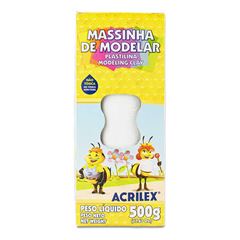 MASSA MODELAR ROLO 500G ACRILEX BRANCO