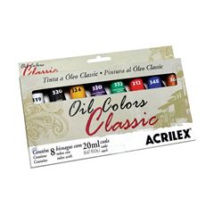 TINTA OLEO ACRILEX CLASSIC COM 8 SORTIDOS