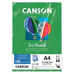 PAPEL CRIATIVO IRIS VIVALDI 185G A4 25 FOLHAS VERDE CLARO