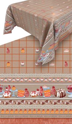 TOALHA PLASTICA TERMICA 1,40CM CUPCAKE CHOCOLATE