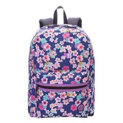 MOCHILA SESTINI JUVENIL CAPRICHO FLORAL AZUL