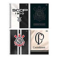 CADERNO CAPA DURA ESPIRAL 01X1 80 FOLHAS CORINTHIANS 25 FORONI