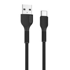 CABO USB LETRON 1,0 METRO PVC TYPE-C PRETO VQ-D88