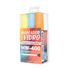 MARCADOR VIDRO GRAMPLINE MW-400 COM 6 SORTIDO