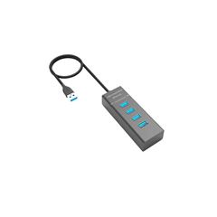 HUB LETRON USB COM 4 PORTAS PRETO