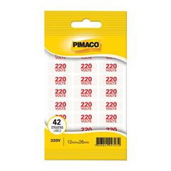 ETIQUETA ADESIVA RETANGULAR PIMACO SINALIZACAO 1,2X2.6CM 220V 2 FOLHAS