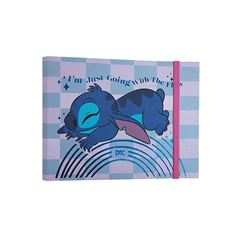 FICHARIO DAC MINI HORIZONTAL DISNEY STITCH COM FECHAMENTO COM ELASTICO