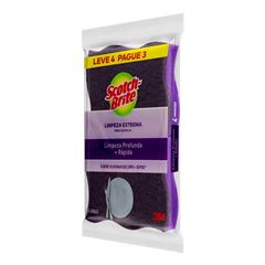 ESPONJA EXTREMA SCOTH BRITE COM 4 UNIDADES 3M