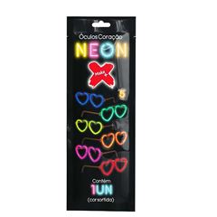 OCULOS BASTAO NEON MAKE+ CORACAO SORTIDO