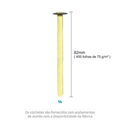 COLCHETE LATONADO NUMERO 14 COM 72 BACCHI