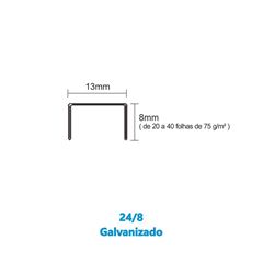 GRAMPO GALVANIZADO 24/8 BACCHI COM 5000