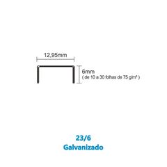 GRAMPO GALVANIZADO 23/6 BACCHI COM 1000