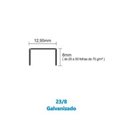 GRAMPO GALVANIZADO 23/8 BACCHI COM 1000