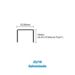 GRAMPO GALVANIZADO 23/10 BACCHI COM 5000