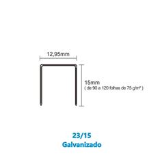 GRAMPO GALVANIZADO 23/15 BACCHI COM 1000